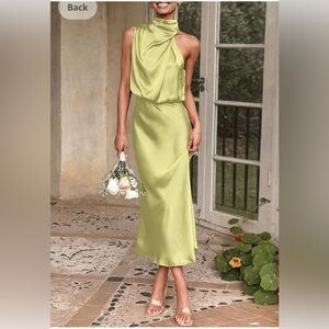 Pretty garden dress tender green